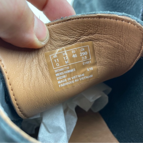 Clarks Men’s Blue Solid Suede Leather Mid-Top Chukka Derbys Size 12 - Picture 6 of 9